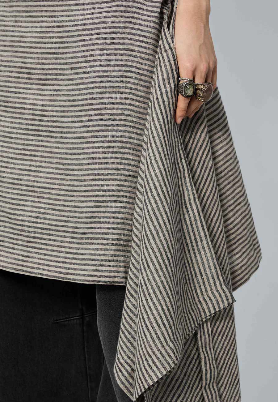Arthur Origami Skirt Earth Stripe - Image 6