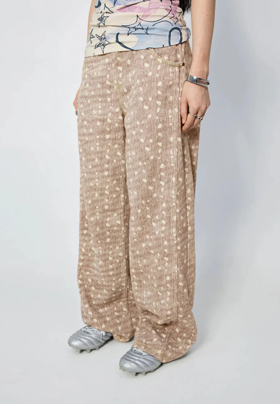 Arthur Straight Leg Jeans Tan Spots - Image 3