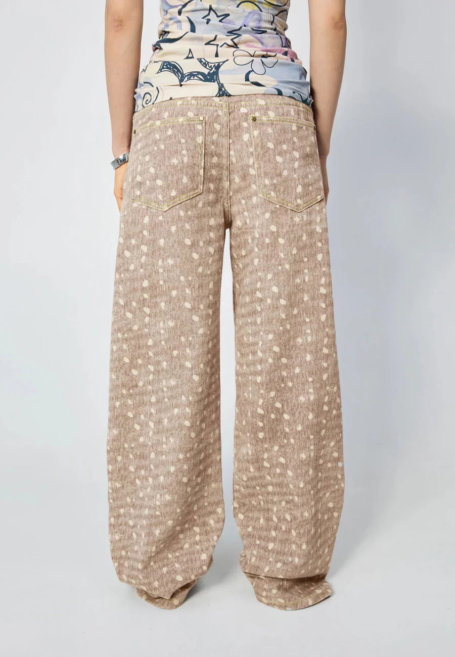 Arthur Straight Leg Jeans Tan Spots - Image 4
