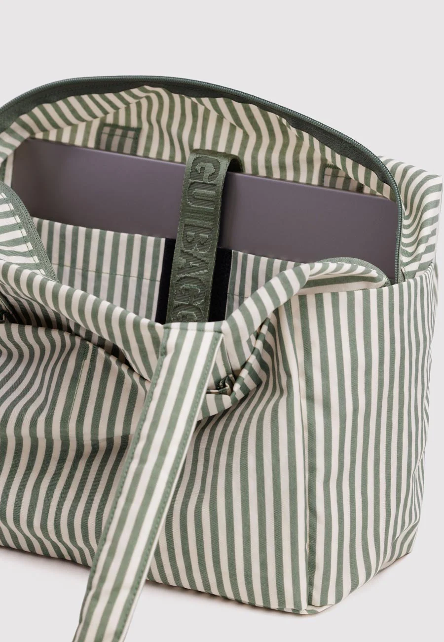 Baggu Everyday Cloud Bag Sage Stripe - Image 3