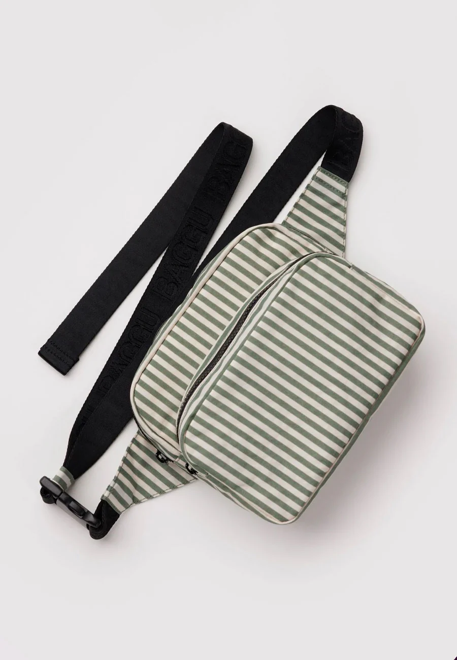Baggu Fanny Pack Sage Stripe