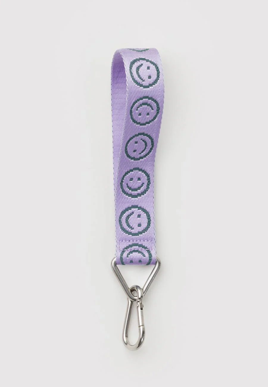 Baggu Logo Keychain Lilac Happy