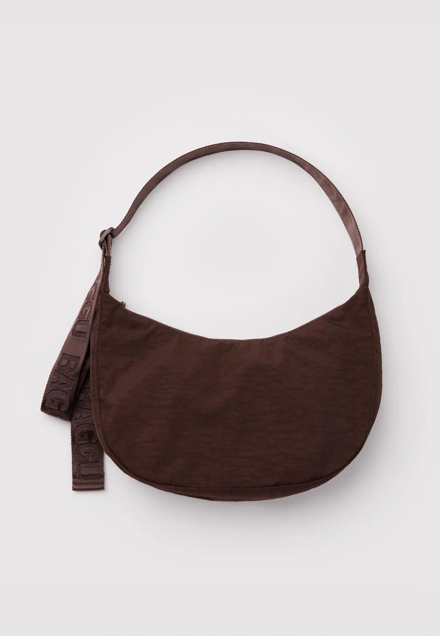 Baggu Medium Nylon Crescent Bag Coffee
