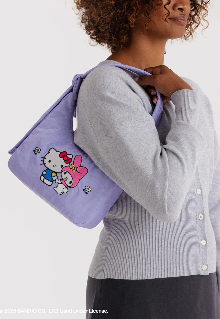 Baggu Mini Nylon Shoulder Bag Embroidered Hello Kitty & My Melody - Image 2