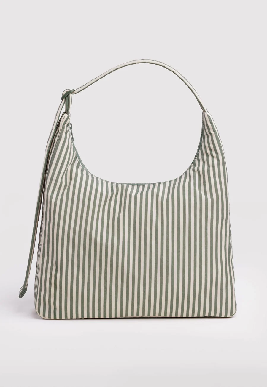 Baggu Nylon Shoulder Bag Sage Stripe