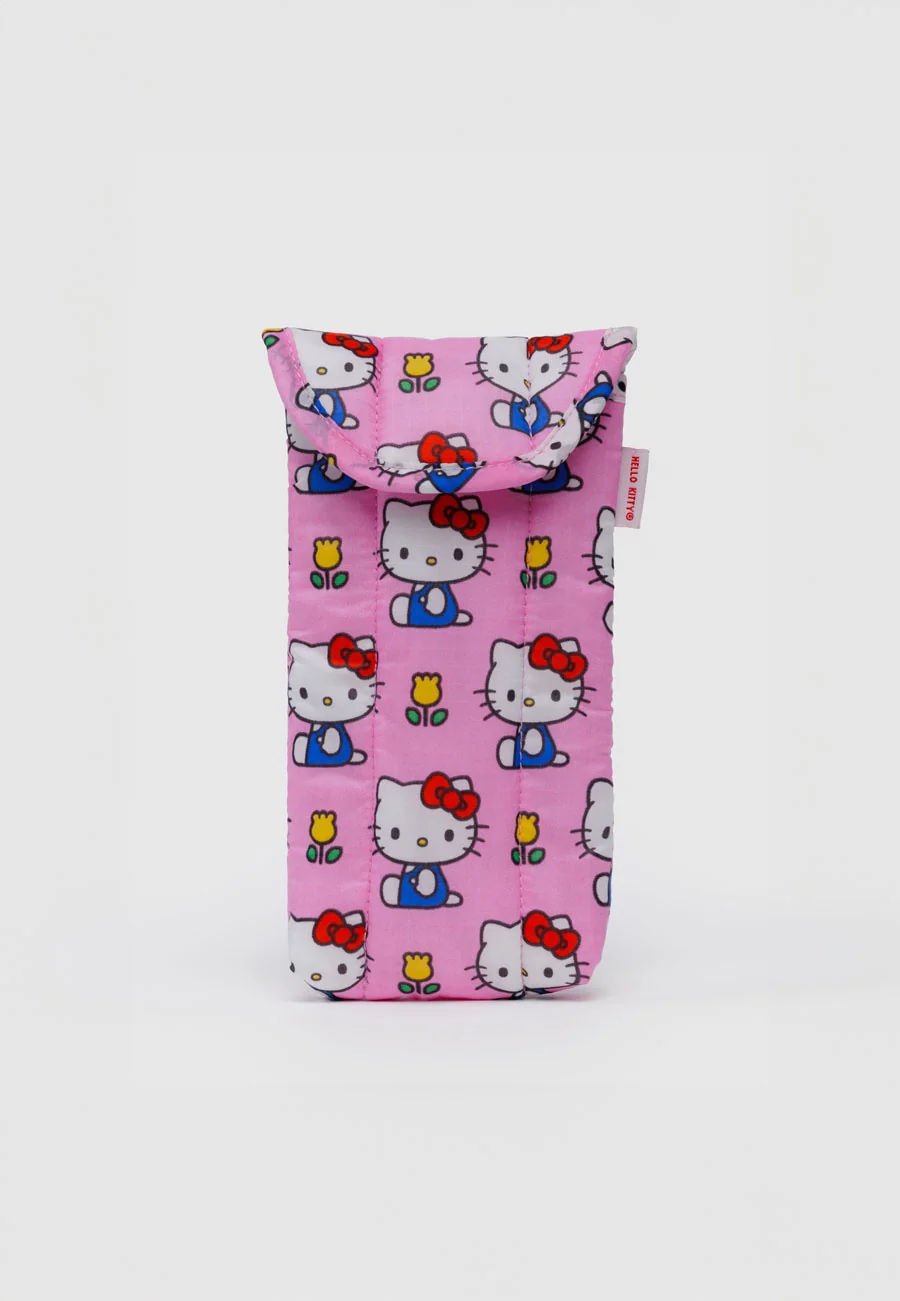 Baggu Puffy Glasses Sleeve Hello Kitty Pink