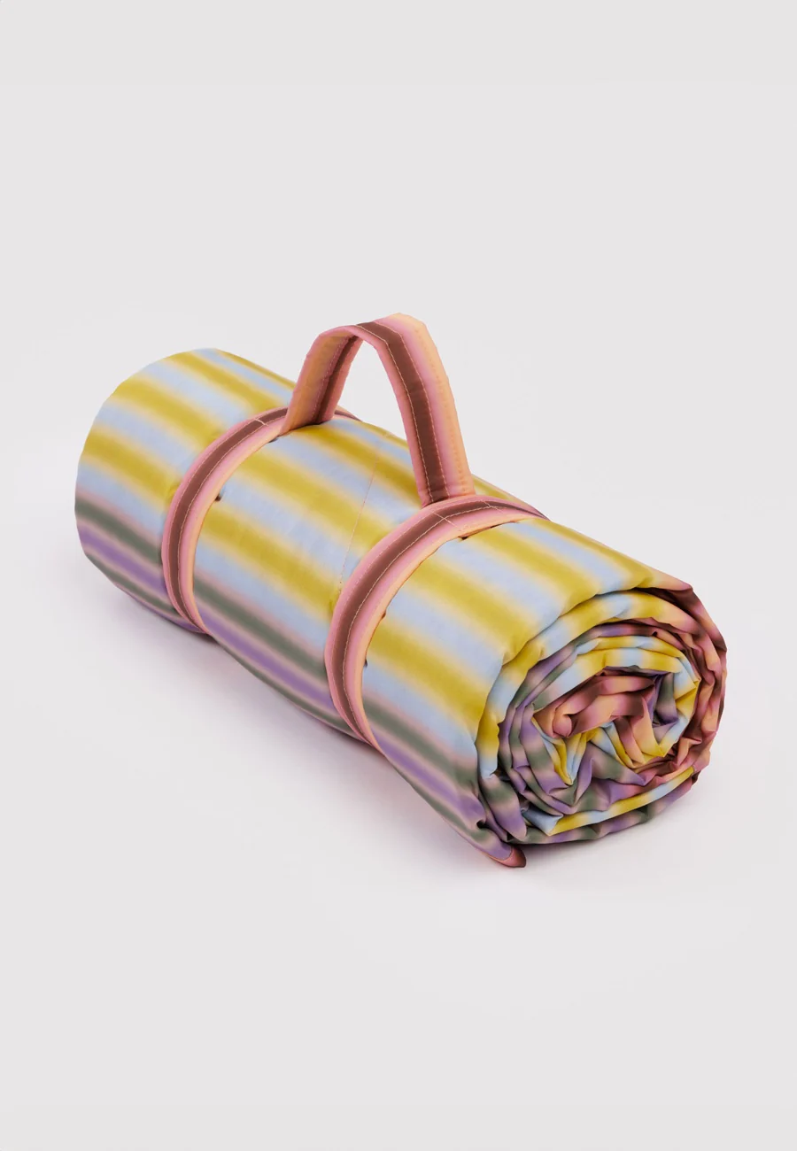 Baggu Puffy Picnic Blanket Gradient Stripe Multi