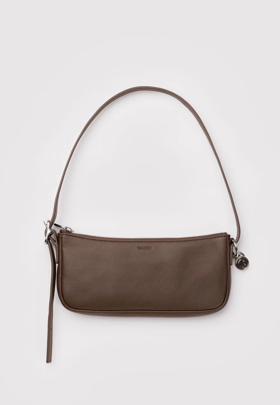 Baggu Recycled Leather Pochette Brown