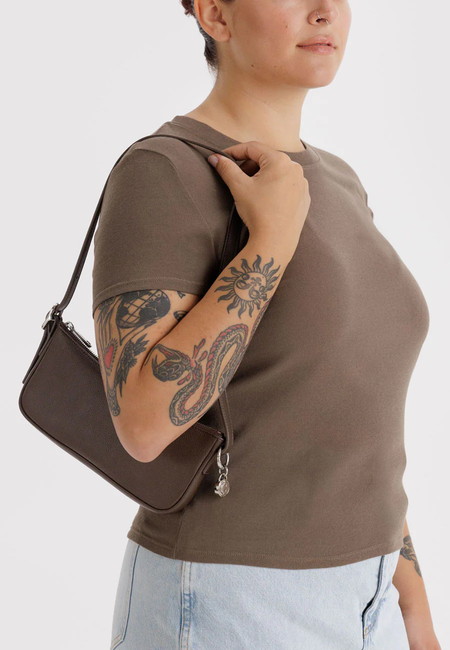 Baggu Recycled Leather Pochette Brown - Image 2