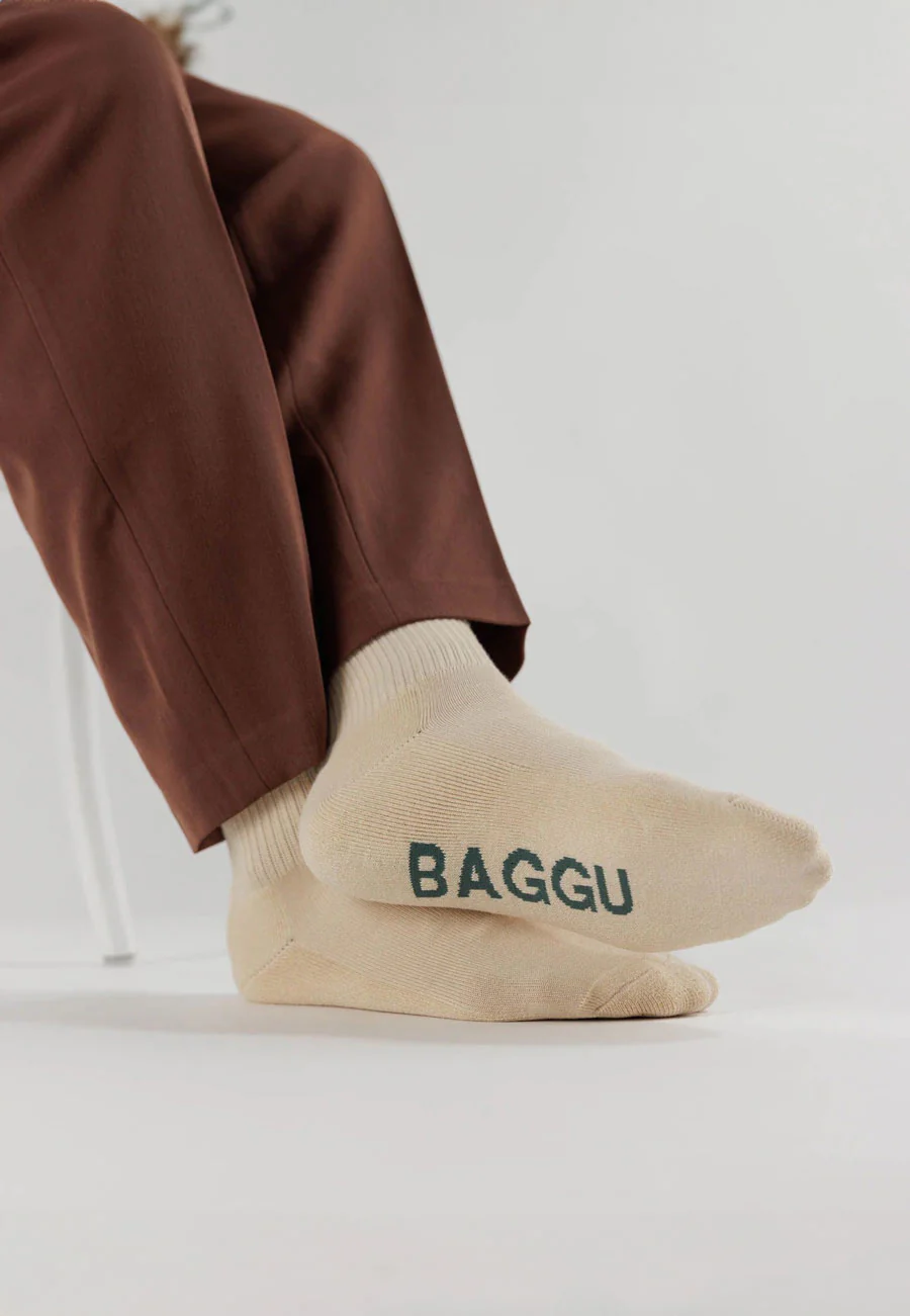 Baggu Ribbed Sock Ecru - Image 3