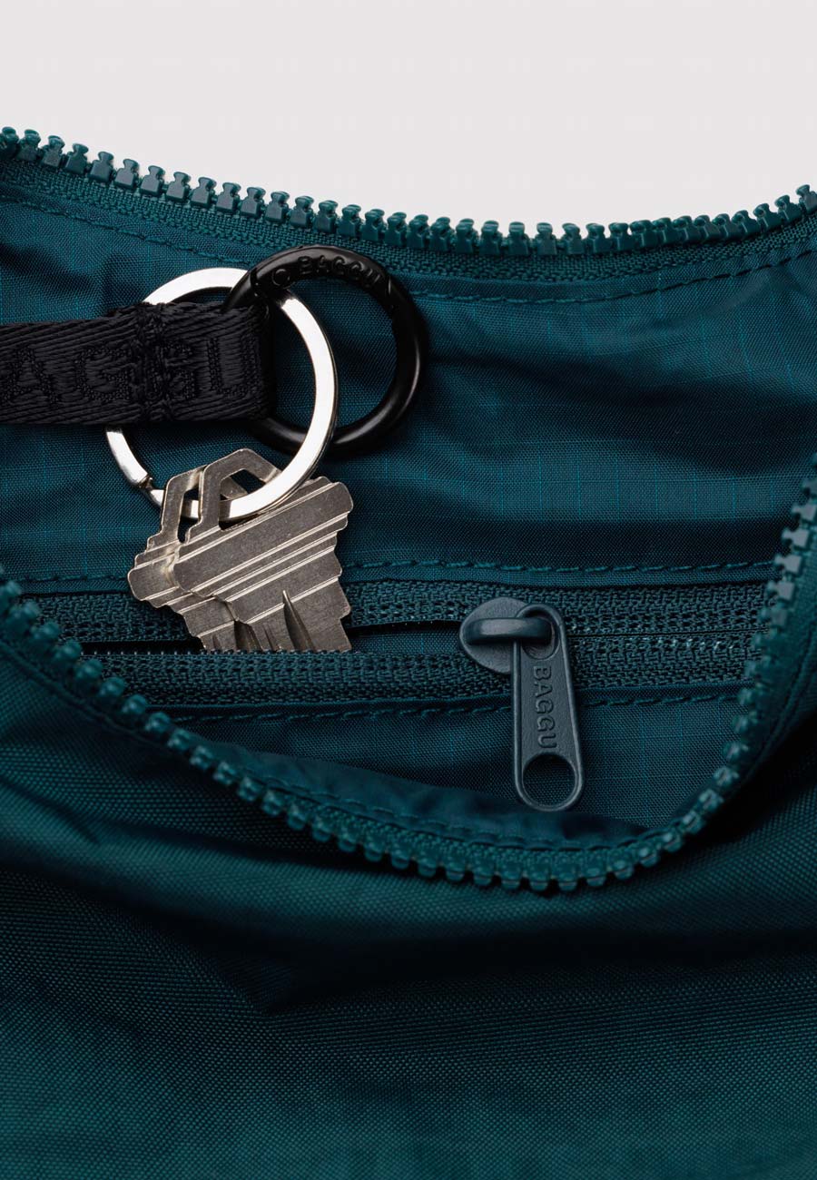 Baggu Small Nylon Crescent Bag Deep Sea - Image 3