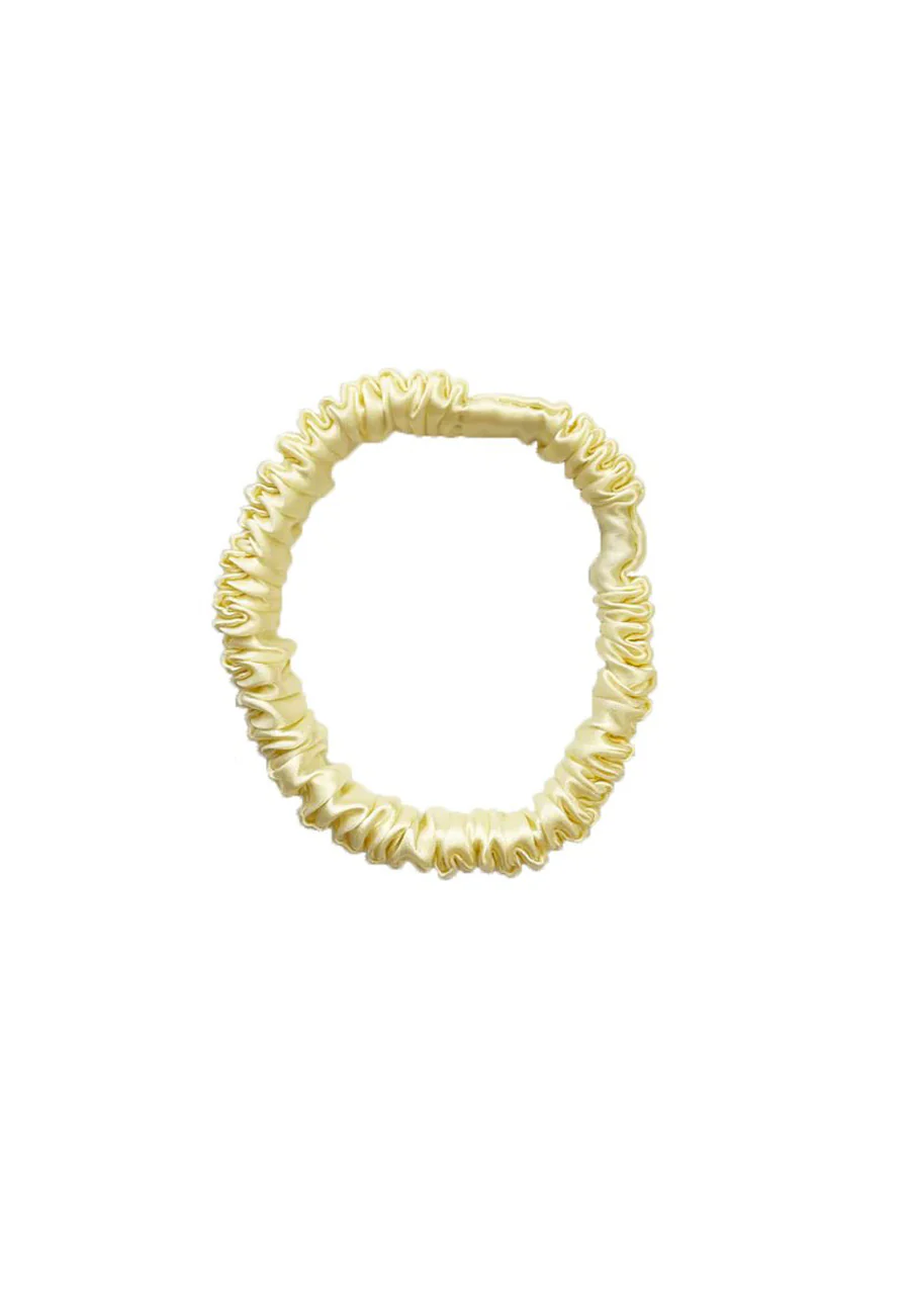Buttermilk Accessories Mia Silk Scrunchie Buttermilk