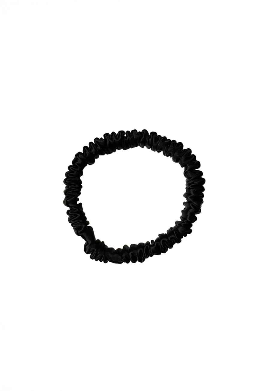 Buttermilk Accessories Mia Silk Scrunchie Liquorice