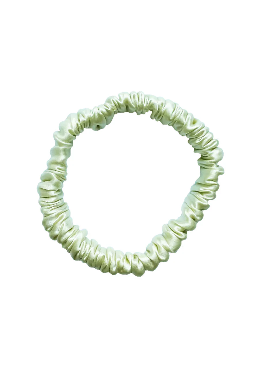 Buttermilk Accessories Mia Silk Scrunchie Pistachio