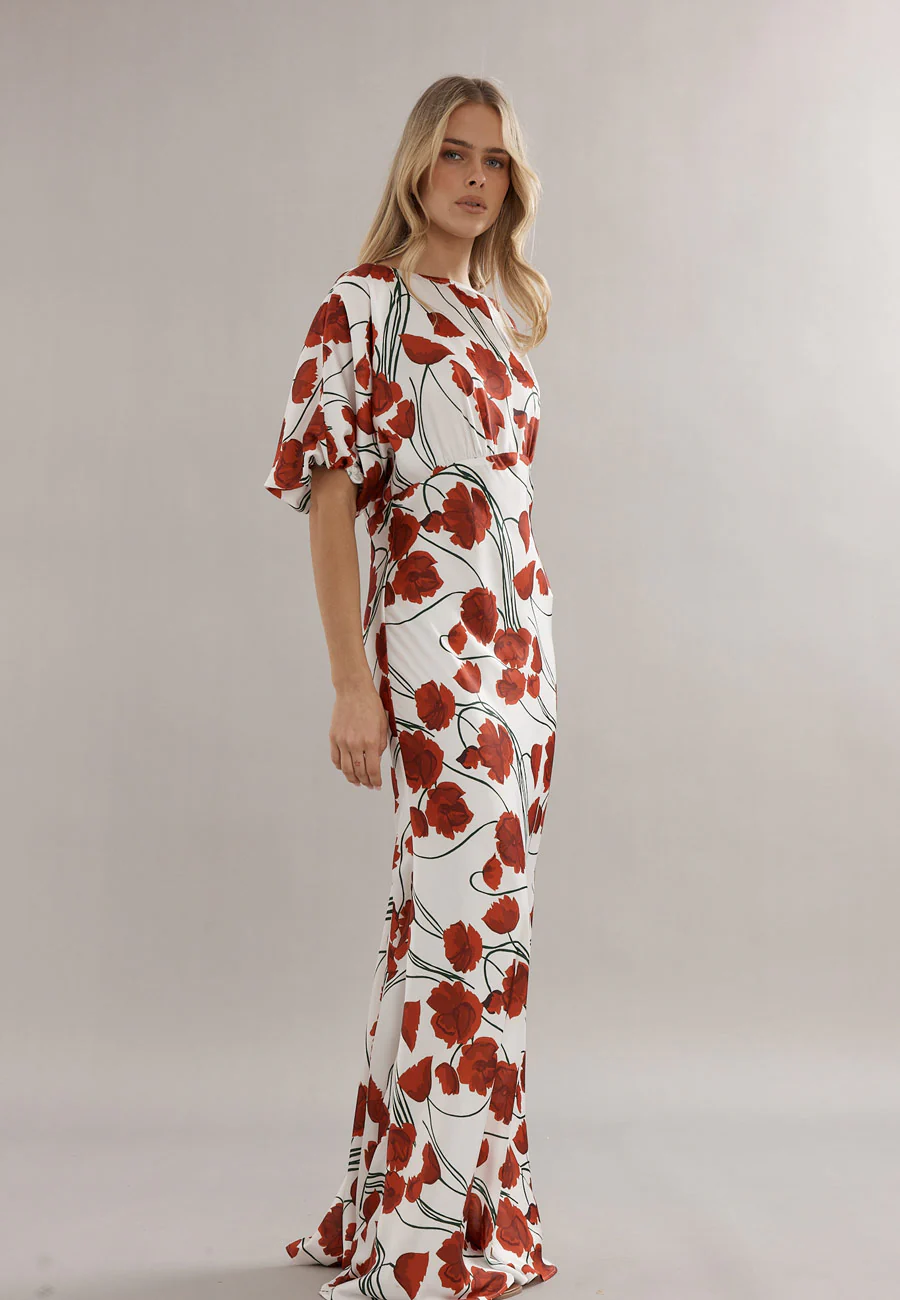 Caitlin Crisp Florence Gown Poppy Satin - Image 4