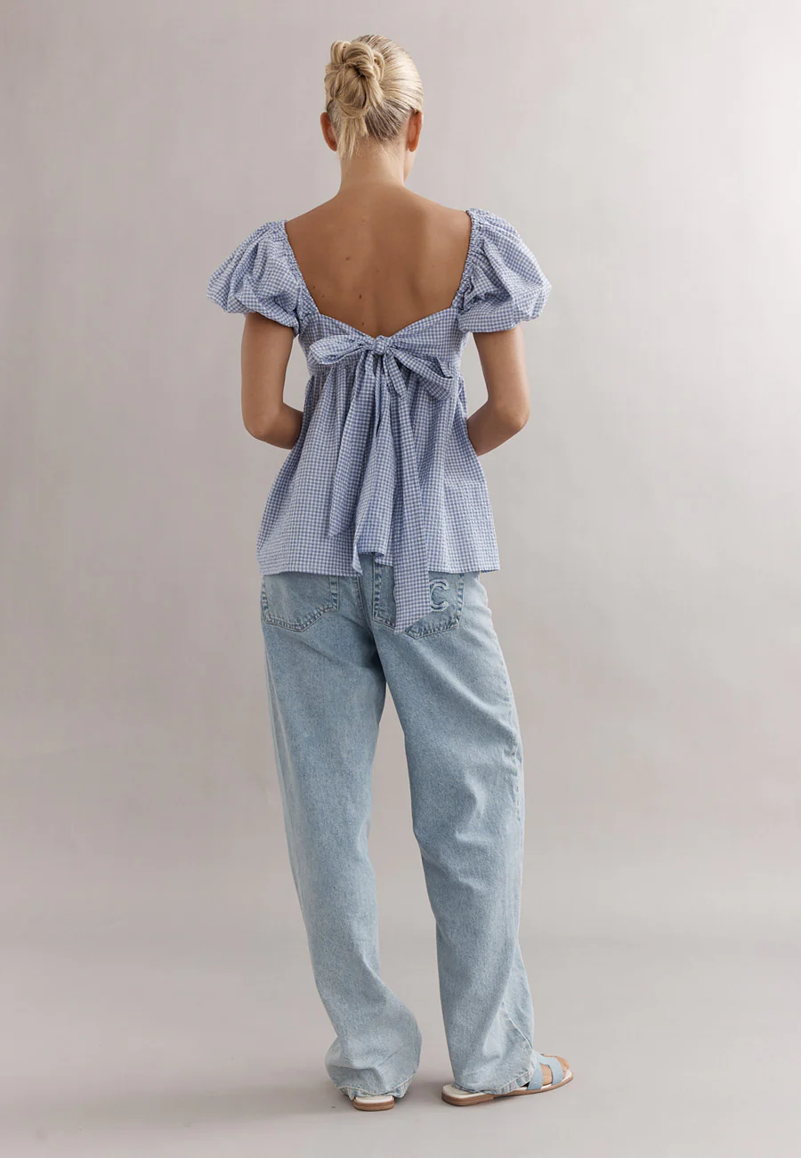 Caitlin Crisp Piper Bodice Blue Gingham - Image 5