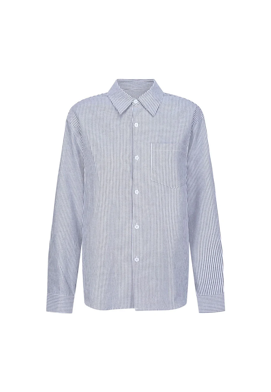 Commonplace Essentials Beech Cottage Shirt Black/White Stripe - Image 4