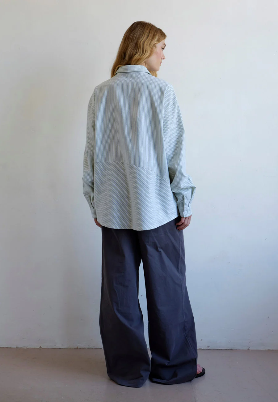 Commonplace Essentials Cortez Shirt Mint Stripe - Image 6