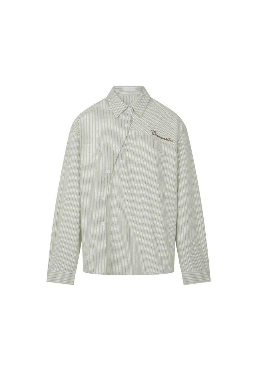 Commonplace Essentials Cortez Shirt Mint Stripe - Image 7