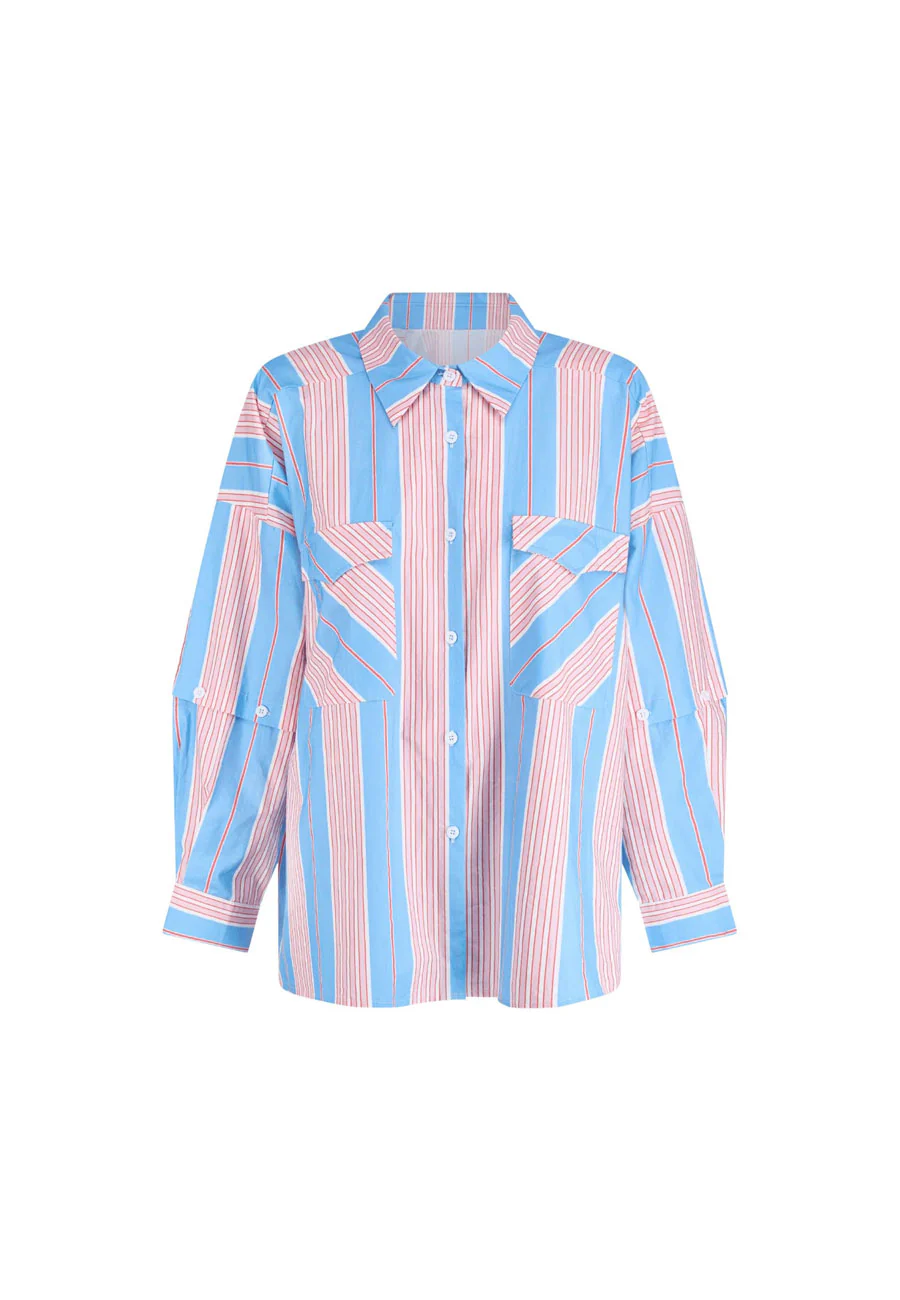 Commonplace Essentials Eastern Shirt Baby Blue / Pink - Image 5