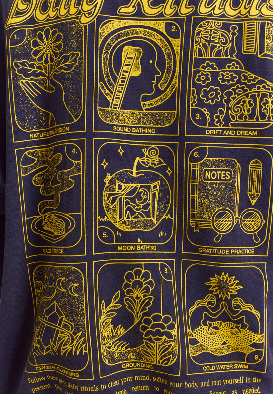 Damson Madder Daily Rituals Sweat Navy - Image 5