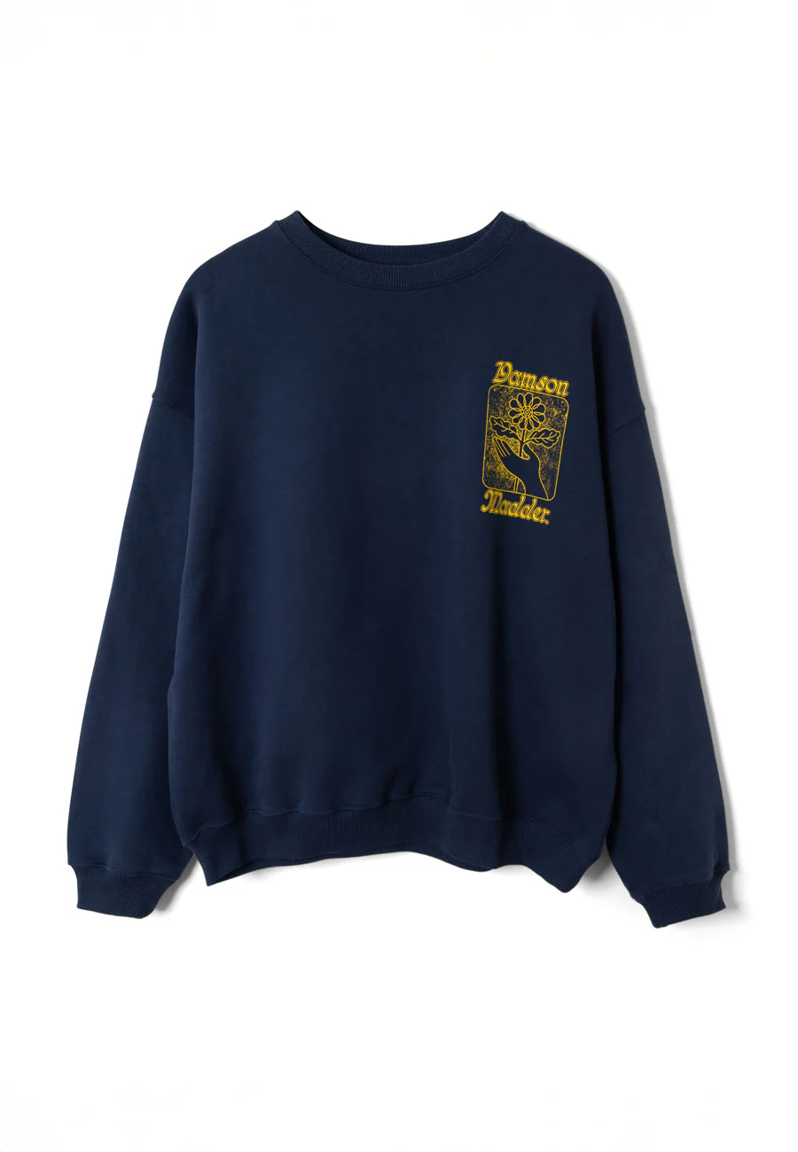 Damson Madder Daily Rituals Sweat Navy - Image 6