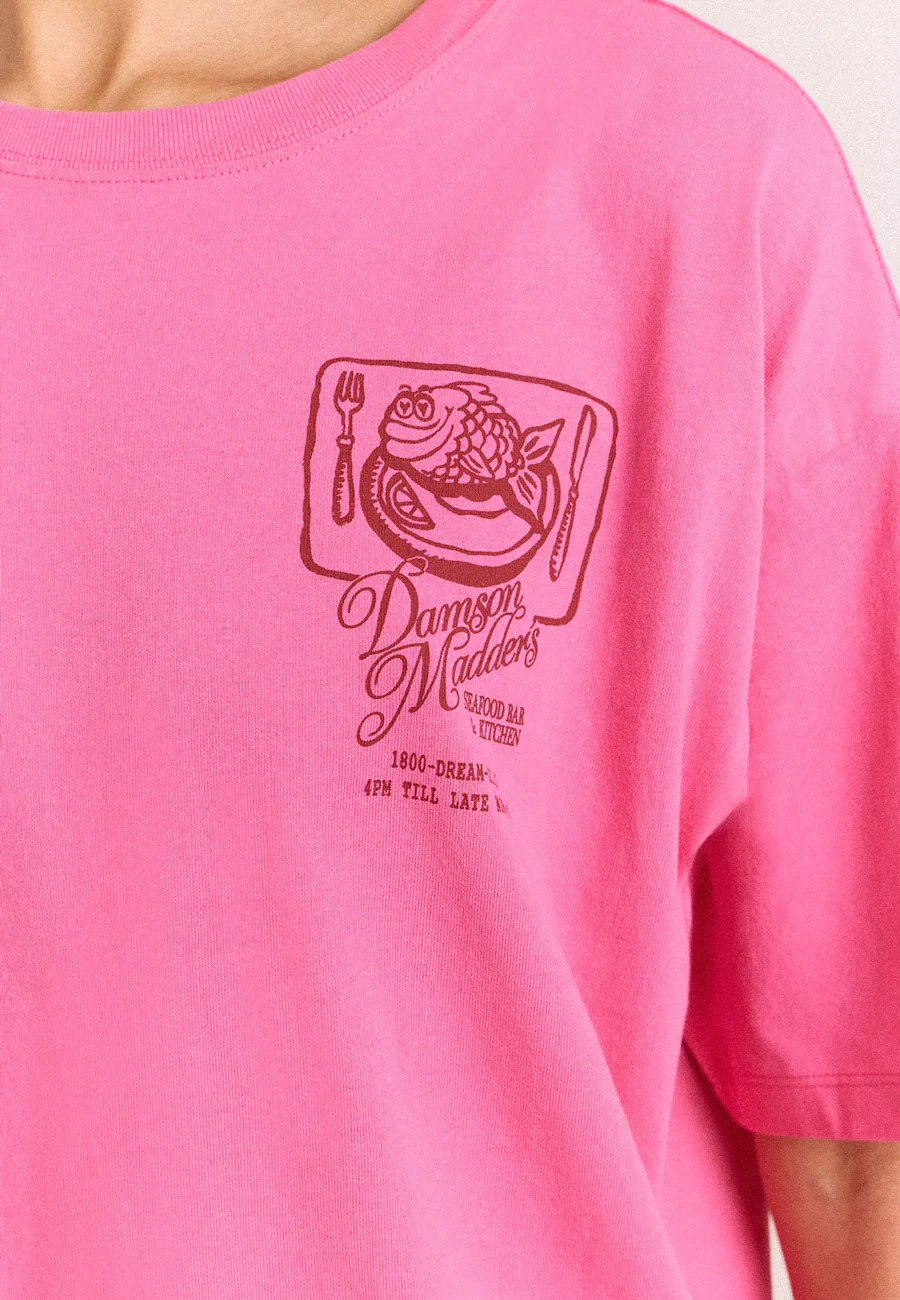 Damson Madder Gill of Dreams Graphic Tee Pink - Image 3