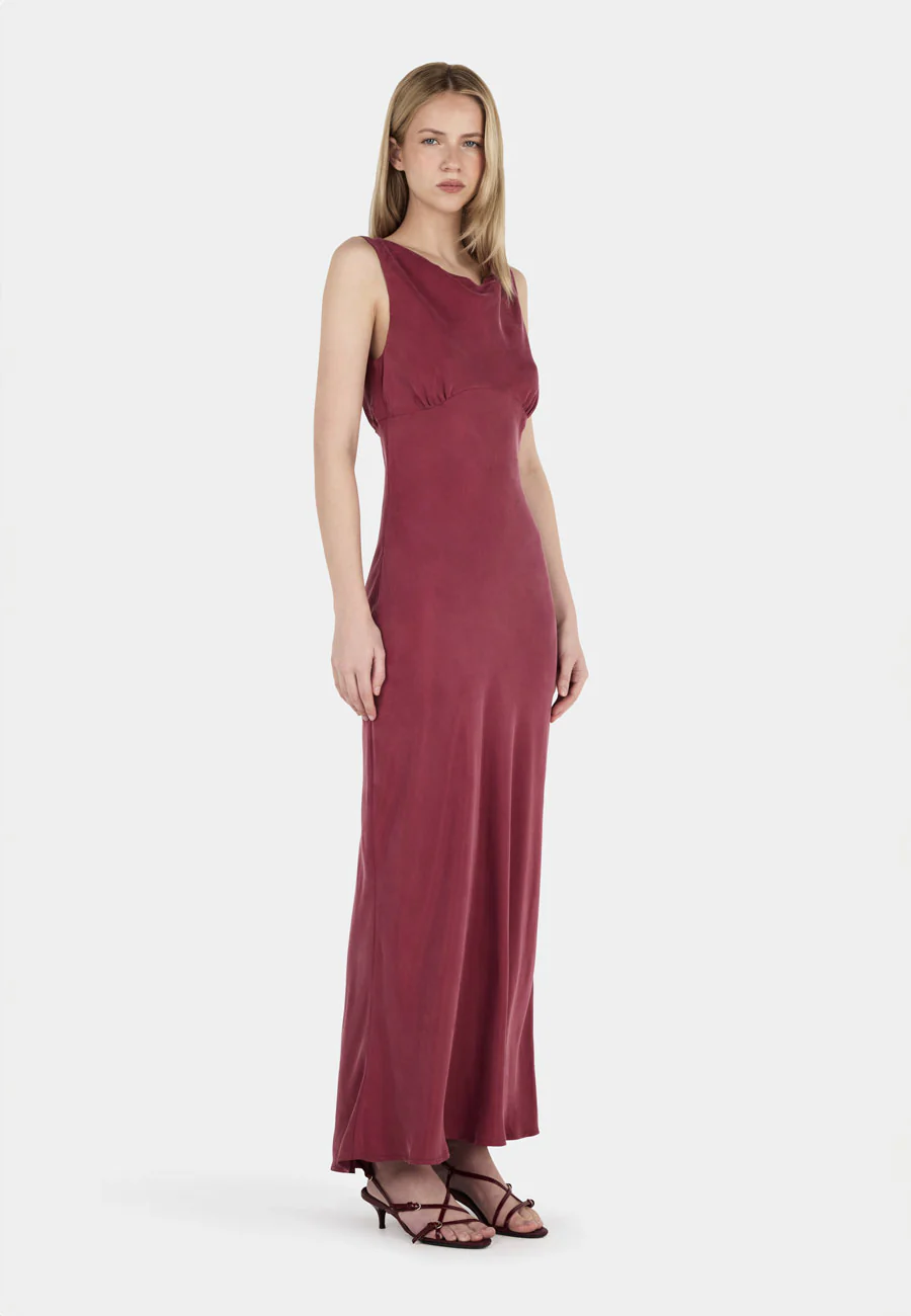 Ownley Arden Midi Dress Burgundy - Image 2