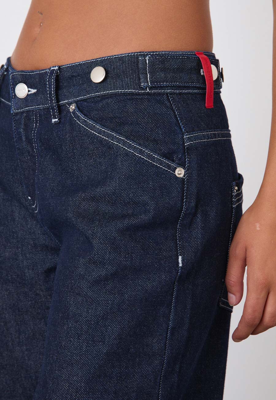 Peachy Den Goldie Wide Leg Jean Indigo Rinse - Image 3