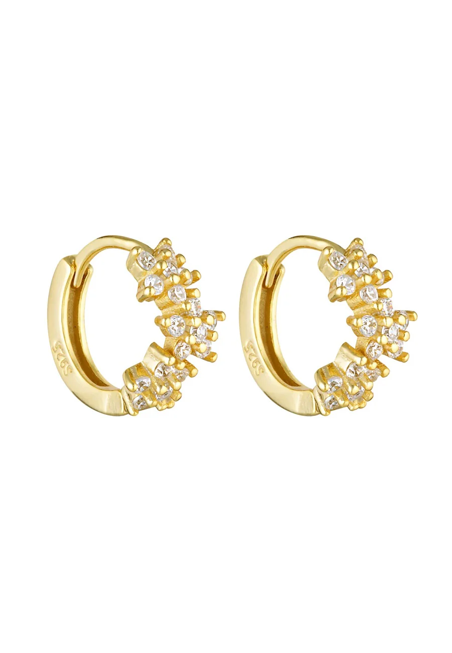 Porter Jewellery Galaxy Huggies Gold/Clear
