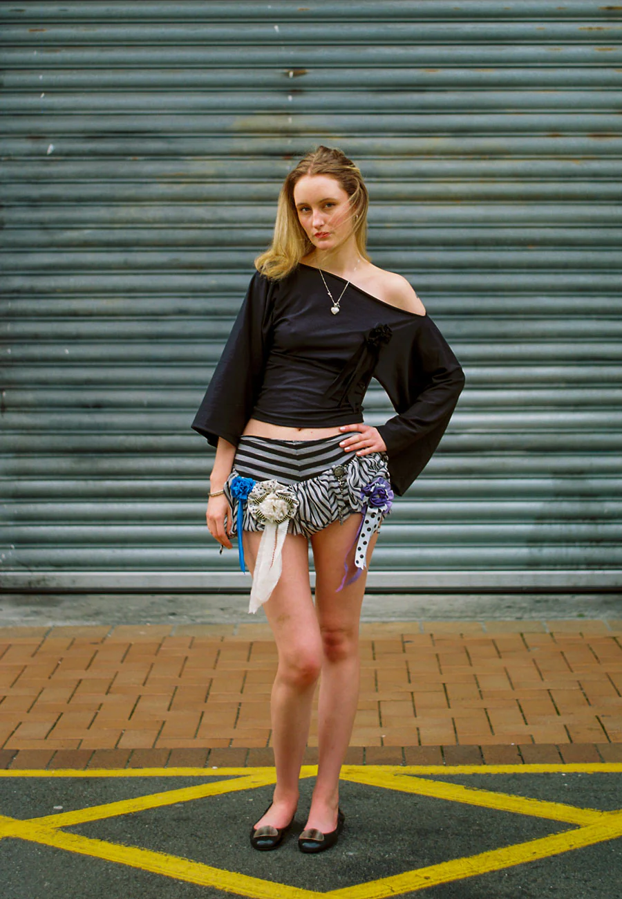 Rhoda Nunn Rosette Top Black - Image 3